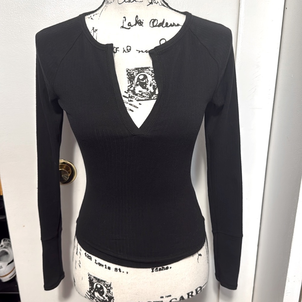 Free people black v neck